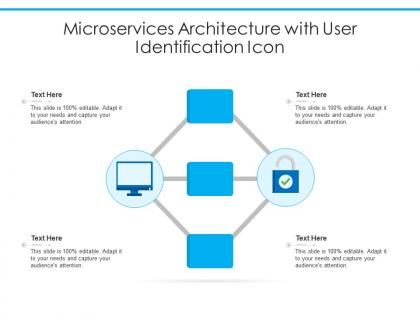 Microservices architecture with user identification icon