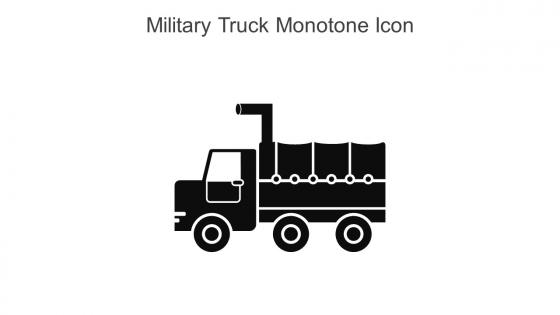 Military Truck Monotone Icon In Powerpoint Pptx Png And Editable Eps Format