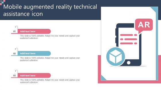 Mobile Augmented Reality Technical Assistance Icon Ppt Template