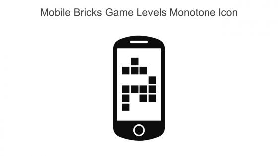 Mobile Bricks Game Levels Monotone Icon In Powerpoint Pptx Png And Editable Eps Format