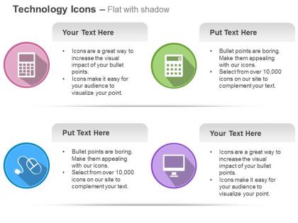 Mobile calculator mouse and computer ppt icons graphics