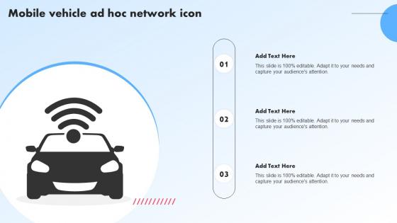 Mobile Vehicle Ad Hoc Network Icon