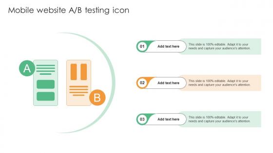 Mobile Website A B Testing Icon Ppt Powerpoint