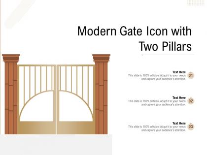 Modern gate icon with two pillars