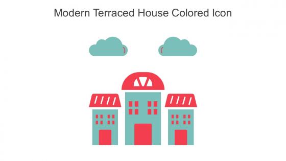 Modern Terraced House Colored Icon In Powerpoint Pptx Png And Editable Eps Format