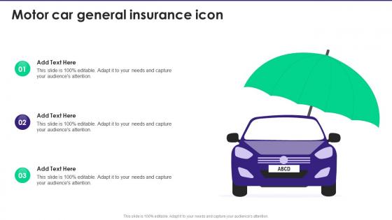 Motor Car General Insurance Icon