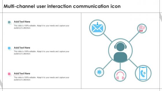 Multi Channel User Interaction Communication Icon Ppt Template
