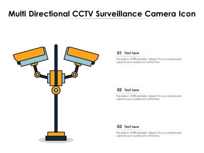 Multi directional cctv surveillance camera icon
