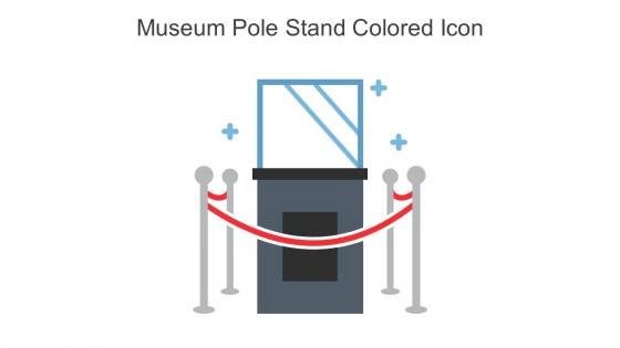 Museum Pole Stand Colored Icon In Powerpoint Pptx Png And Editable Eps Format