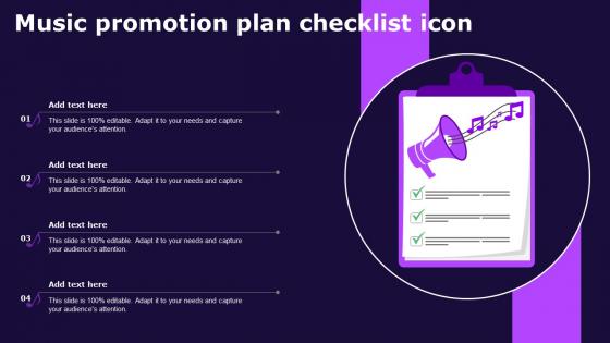 Music Promotion Plan Checklist Icon