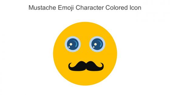 Mustache Emoji Character Colored Icon In Powerpoint Pptx Png And Editable Eps Format