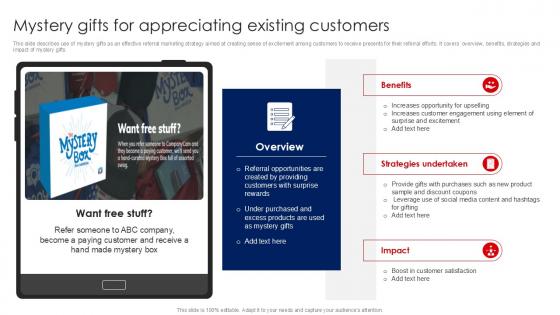 Mystery Gifts For Appreciating Existing Client Referral Process To Expand Ppt Slide
