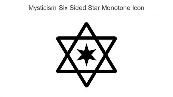 Mysticism Six Sided Star Monotone Icon In Powerpoint Pptx Png And Editable Eps Format