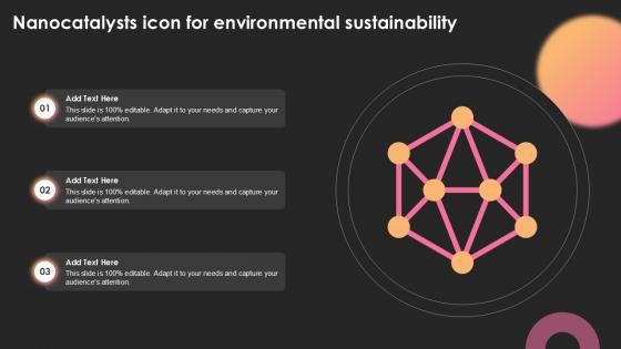 Nanocatalysts Icon For Environmental Sustainability Ppt Powerpoint