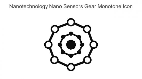 Nanotechnology Nano Sensors Gear Monotone Icon In Powerpoint Pptx Png And Editable Eps Format