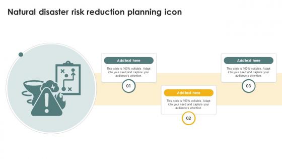 Natural Disaster Risk Reduction Planning Icon Ppt Example