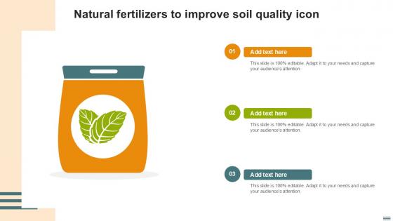 Natural Fertilizers To Improve Soil Quality Icon Ppt PowerPoint
