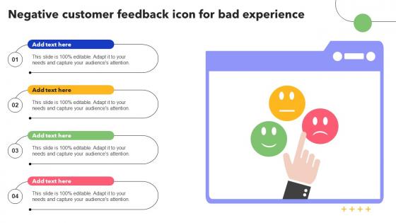 Negative Customer Feedback Icon For Bad Experience