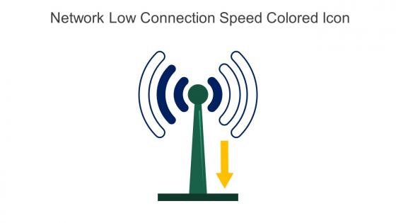 Network Low Connection Speed Colored Icon In Powerpoint Pptx Png And Editable Eps Format