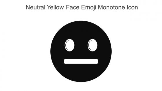 Neutral Yellow Face Emoji Monotone Icon In Powerpoint Pptx Png And Editable Eps Format