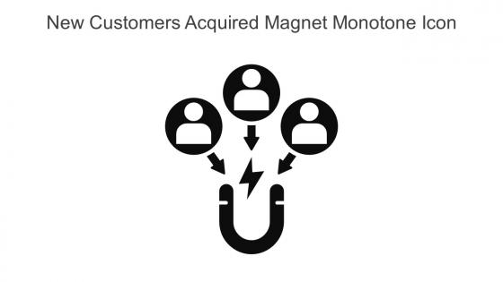 New Customers Acquired Magnet Monotone Icon In Powerpoint Pptx Png And Editable Eps Format