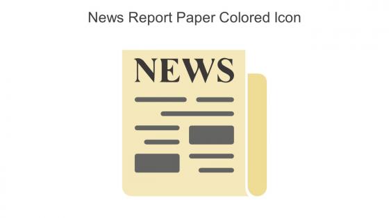 News Report Paper Colored Icon In Powerpoint Pptx Png And Editable Eps Format