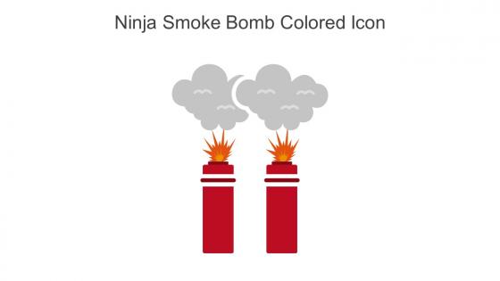 Ninja Smoke Bomb Colored Icon In Powerpoint Pptx Png And Editable Eps Format