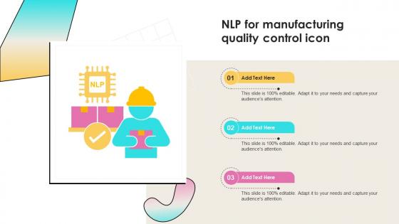 NLP For Manufacturing Quality Control Icon Ppt Powerpoint