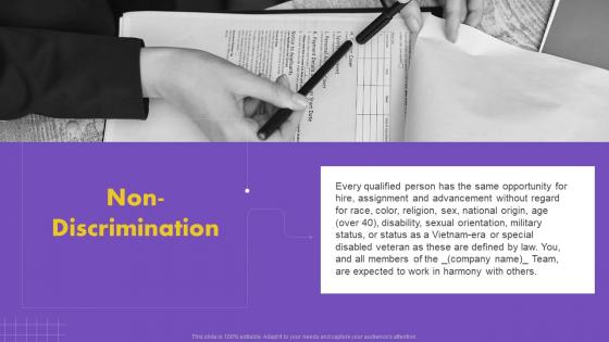Non Discrimination How To Develop Staff Handbook Ppt Icon Graphics Download