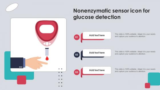 Nonenzymatic Sensor Icon For Glucose Detection PPT Example