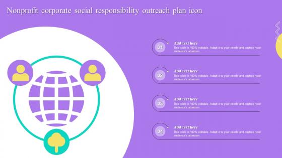 Nonprofit Corporate Social Responsibility Outreach Plan Icon