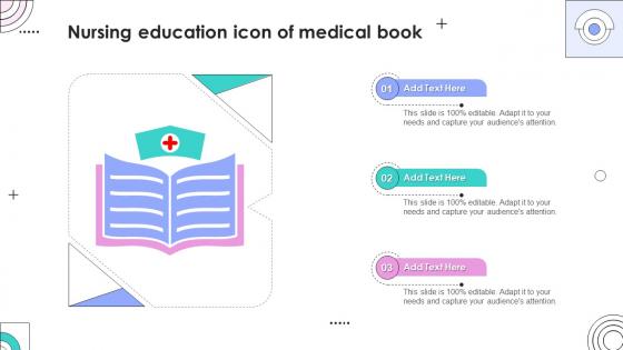 Nursing Education Icon Of Medical Book