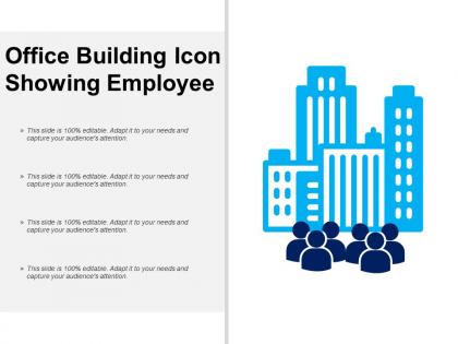 Office building icon showing employee