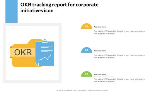 Okr Tracking Report For Corporate Initiatives Icon