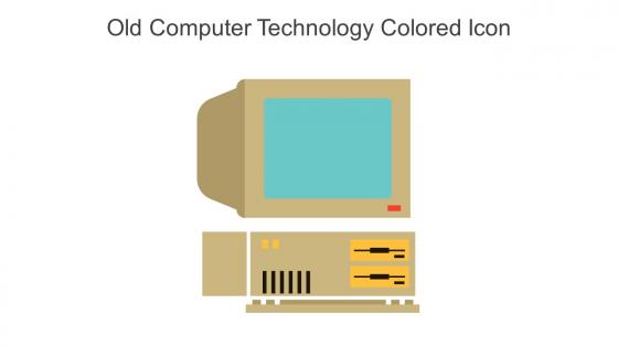 Old Computer Technology Colored Icon In Powerpoint Pptx Png And Editable Eps Format