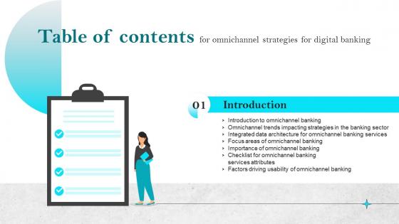 Omnichannel Strategies For Digital Banking For Table Of Contents Ppt Icon Graphics Download