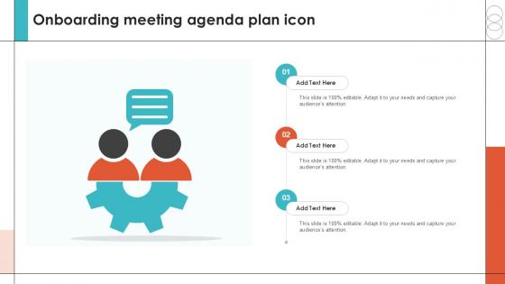 Onboarding Meeting Agenda Plan Icon Ppt Powerpoint