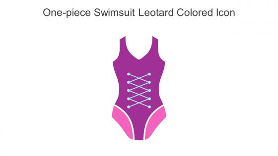 One Piece Swimsuit Leotard Colored Icon In Powerpoint Pptx Png And Editable Eps Format