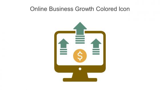 Online Business Growth Colored Icon In Powerpoint Pptx Png And Editable Eps Format