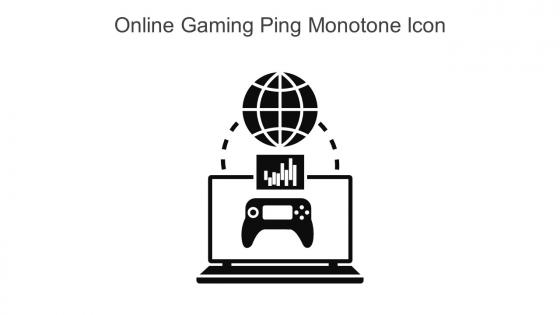 Online Gaming Ping Monotone Icon In Powerpoint Pptx Png And Editable Eps Format