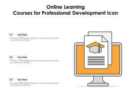 Online learning courses for professional development icon