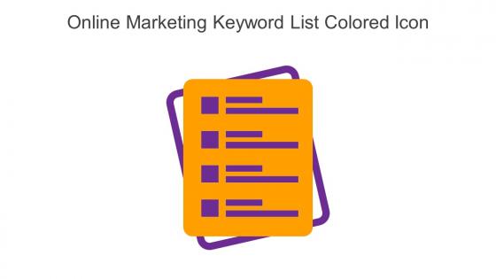 Online Marketing Keyword List Colored Icon In Powerpoint Pptx Png And Editable Eps Format