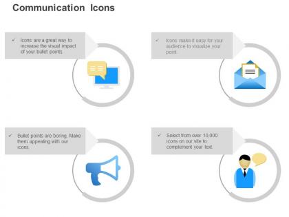Online messages open email advertisement sharing business views ppt icons graphics