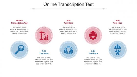 Online Transcription Test Ppt PowerPoint Presentation Icon Portfolio Cpb