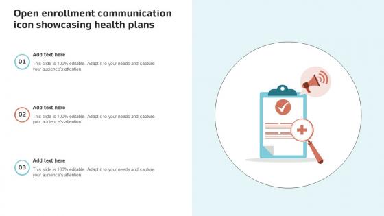 Open Enrollment Communication Icon Showcasing Health Plans