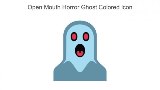 Open Mouth Horror Ghost Colored Icon In Powerpoint Pptx Png And Editable Eps Format