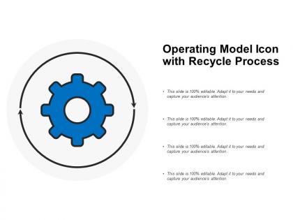 Operating model icon with recycle process