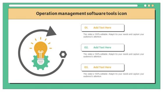 Operation Management Software Tools Icon