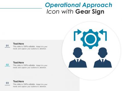 Operational approach icon with gear sign