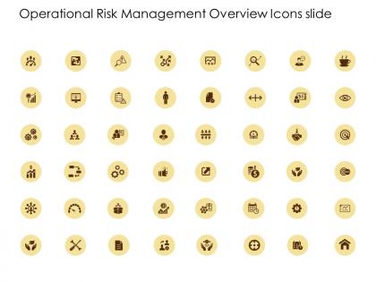 Operational risk management overview icons slide server gears ppt powerpoint presentation